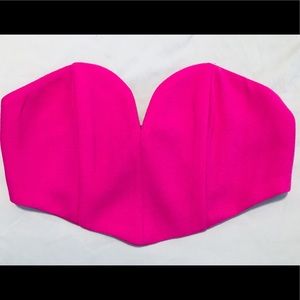 Tobi Hot Pink Sweetheart Crop Top
